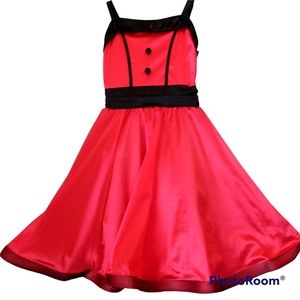 Dance Recital Costume Child-Medium or Large Adult-XXL Red NEW Toule Pageant